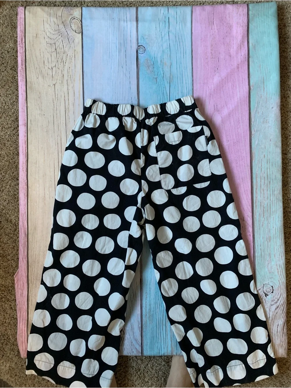 Marimekko Black and White Polka Dot Cropped pants and top Set - Picture 11 of 11